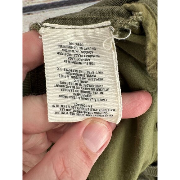 Cartonnier Anthropologie Pleated Pants Women's Size 8 Green - Picture 9 of 12